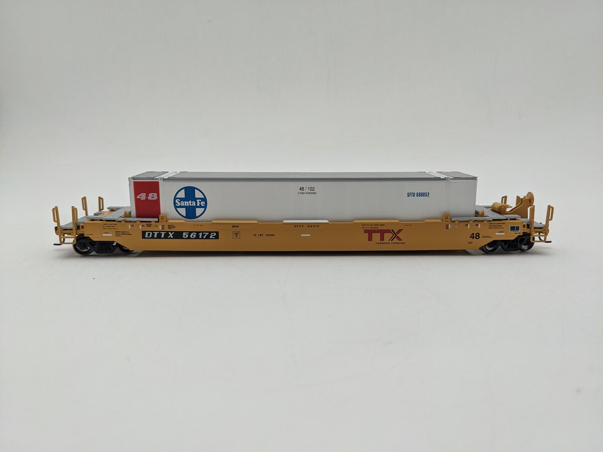 Athearn 72571 HO Scale TTX/Forward Husky Stack Well Car #56172 EX