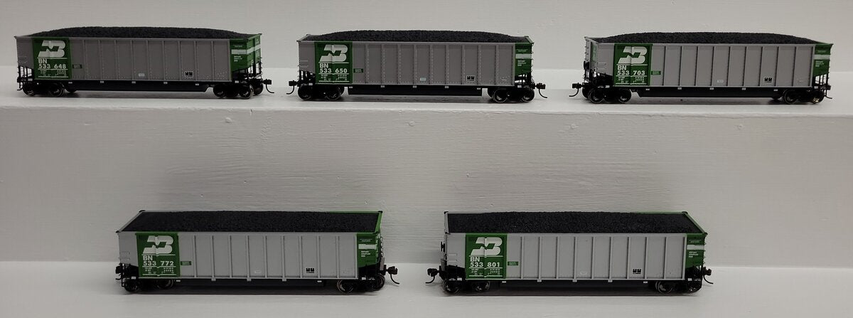 Athearn 93035 HO Scale BN #5 BethGon Coalporter Hopper (Pack of 5) LN/Box
