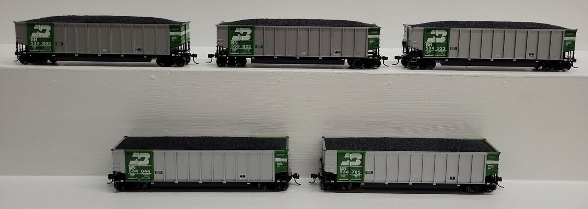 Athearn 93002 HO Scale Burlington Northern #2 NethGon Coalporter 5-Car Set EX/Box