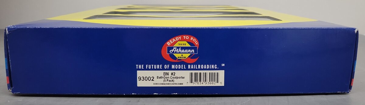 Athearn 93002 HO Scale Burlington Northern #2 NethGon Coalporter 5-Car Set EX/Box