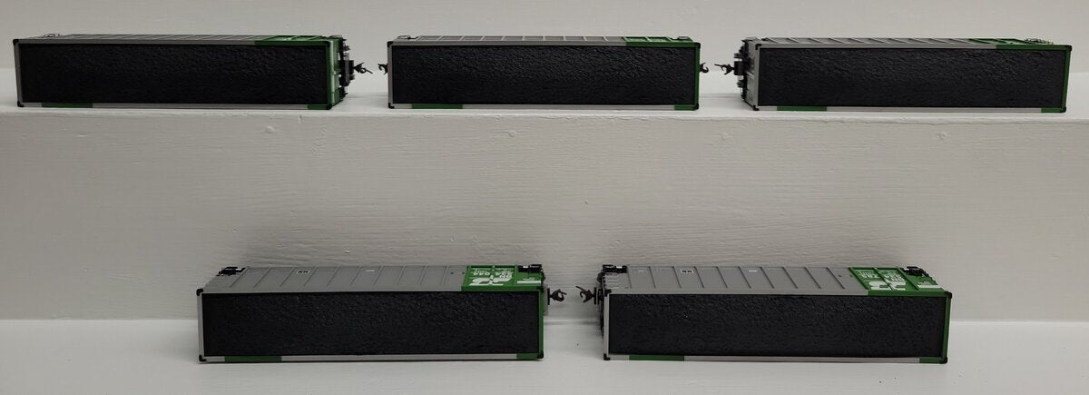 Athearn 93002 HO Scale Burlington Northern #2 NethGon Coalporter 5-Car Set EX/Box