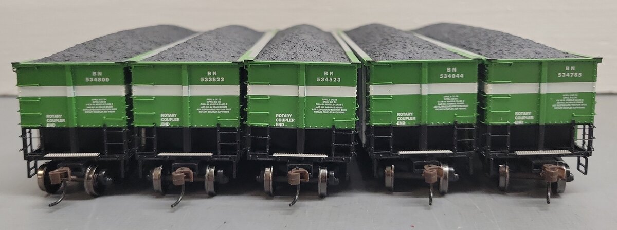 Athearn 93002 HO Scale Burlington Northern #2 NethGon Coalporter 5-Car Set EX/Box