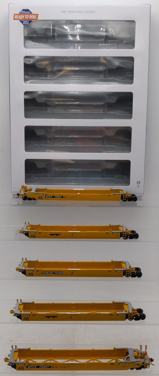 Athearn 15594 HO TT Maxi III Well Car Maxi III Well Car Ready-To-Run #73317 (5) LN/Box