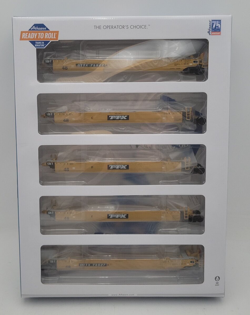 Athearn 15622 HO RTR Maxi III Well, TTX1991/Black Logo #73527(5) MT/Box