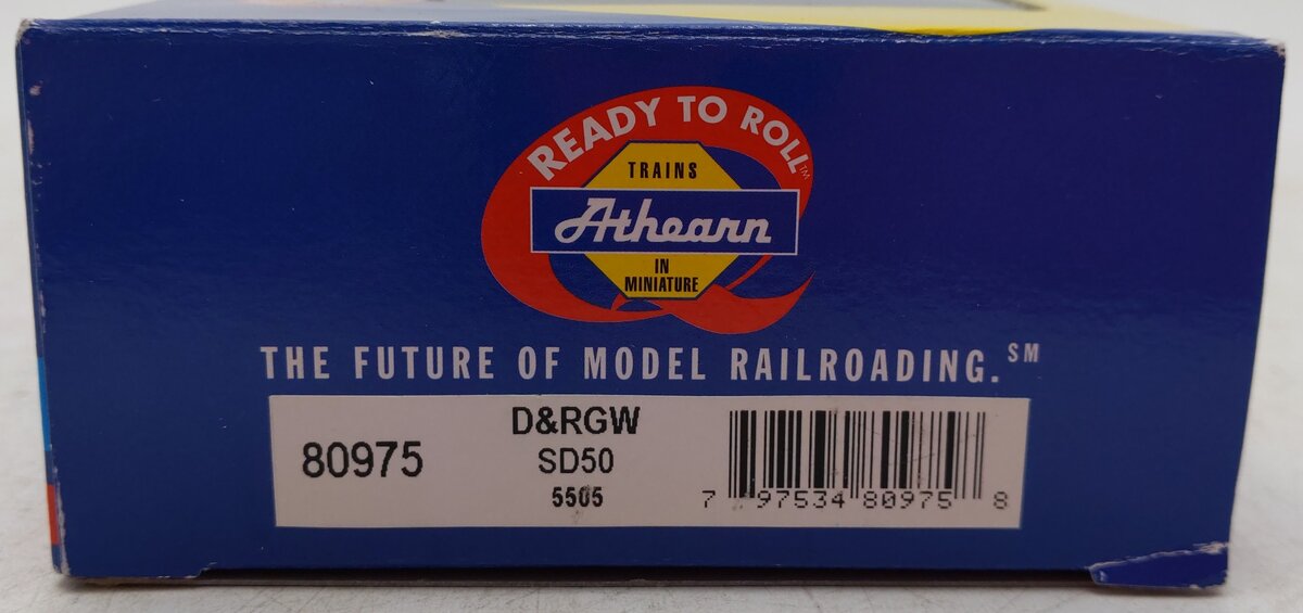 Athearn 80975 HO Scale Denver & Rio Grande Western SD50 Diesel Locomotive #5505 EX/Box