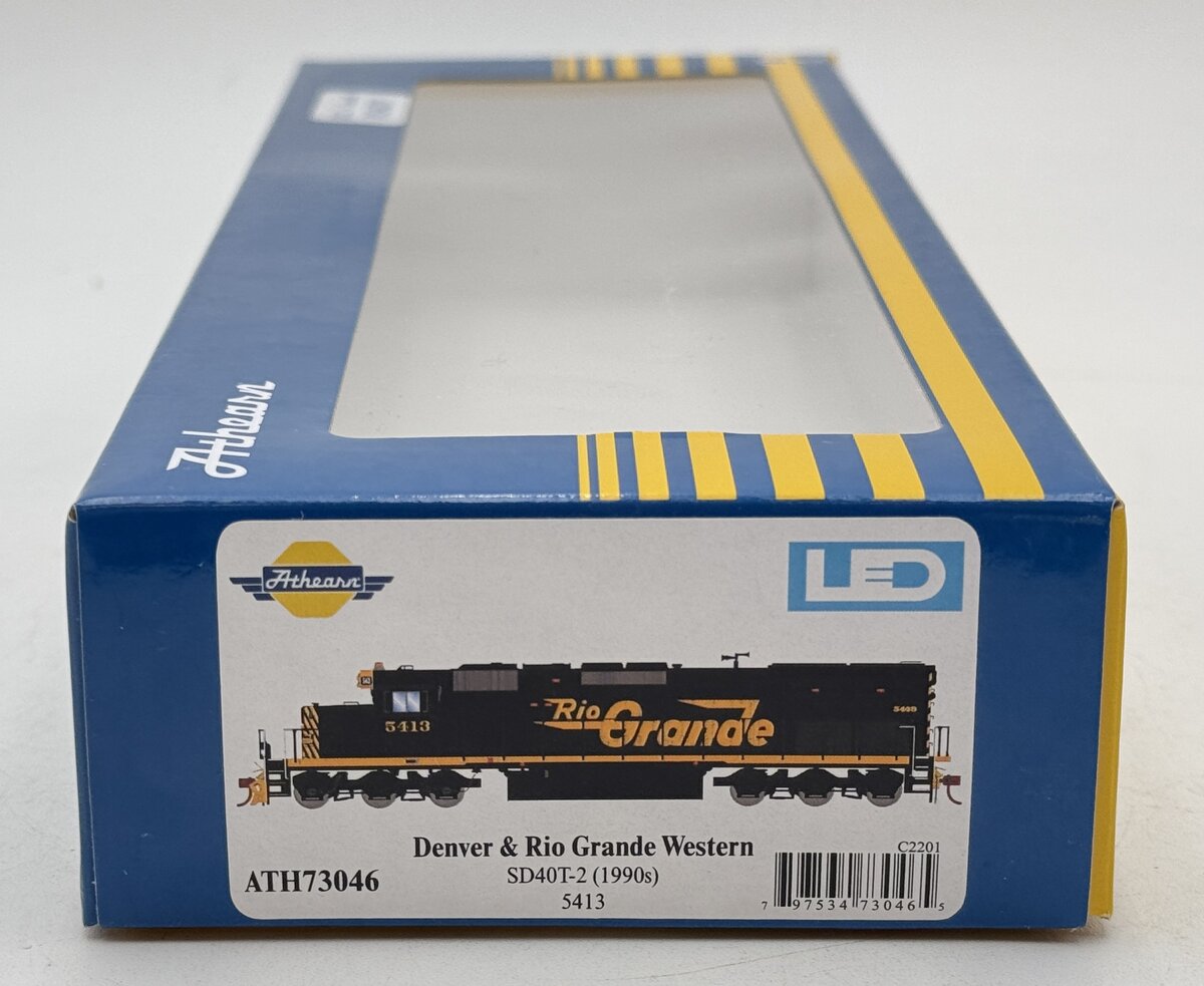Athearn 73046 HO Denver & Rio Grande Western SD40T-2 Diesel Locomotive #5413 LN/Box