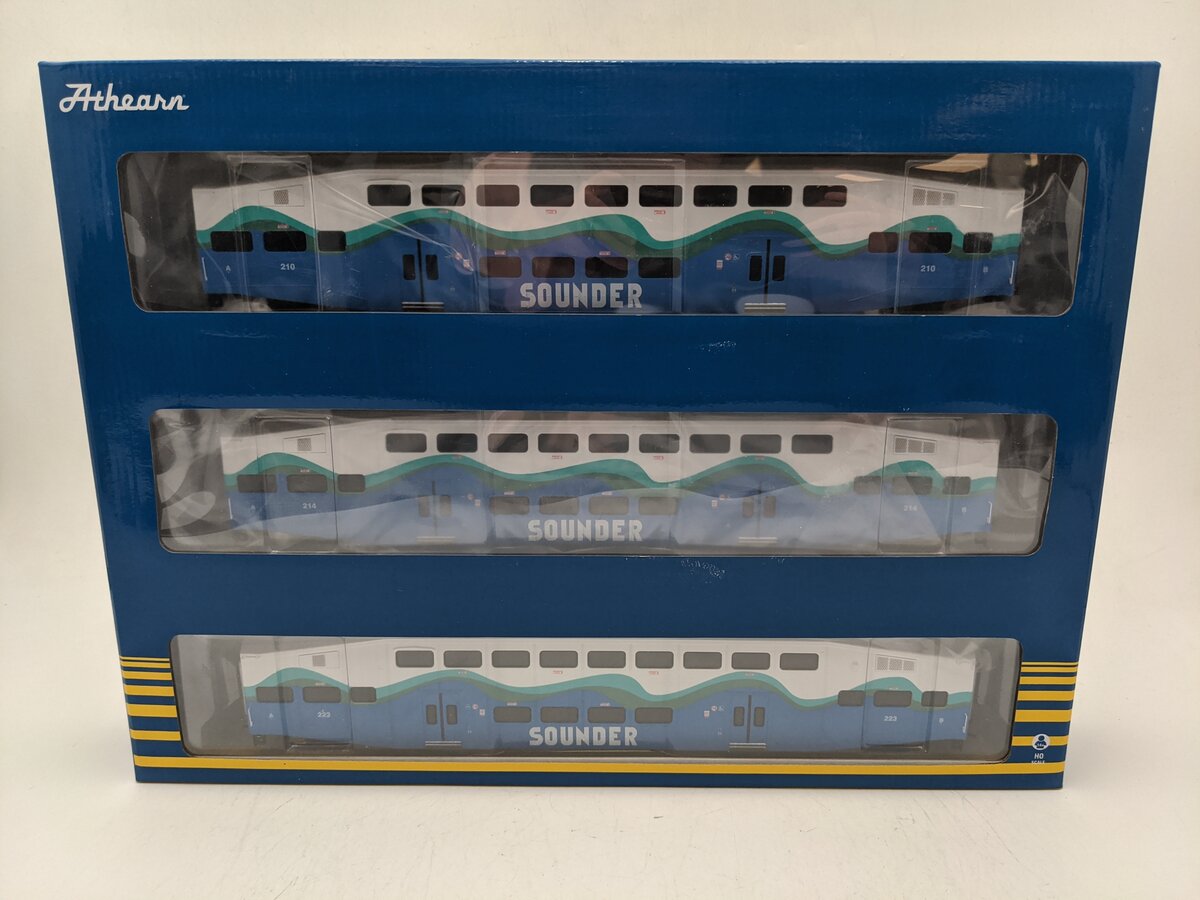 Athearn ATH29711 HO Sounder Bombardier Coach Car 210, 214, 223 ( Set Of 3) NIB