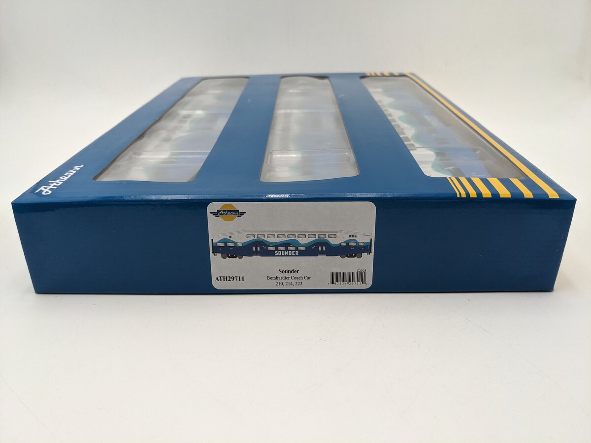 Athearn ATH29711 HO Sounder Bombardier Coach Car 210, 214, 223 ( Set Of 3) NIB