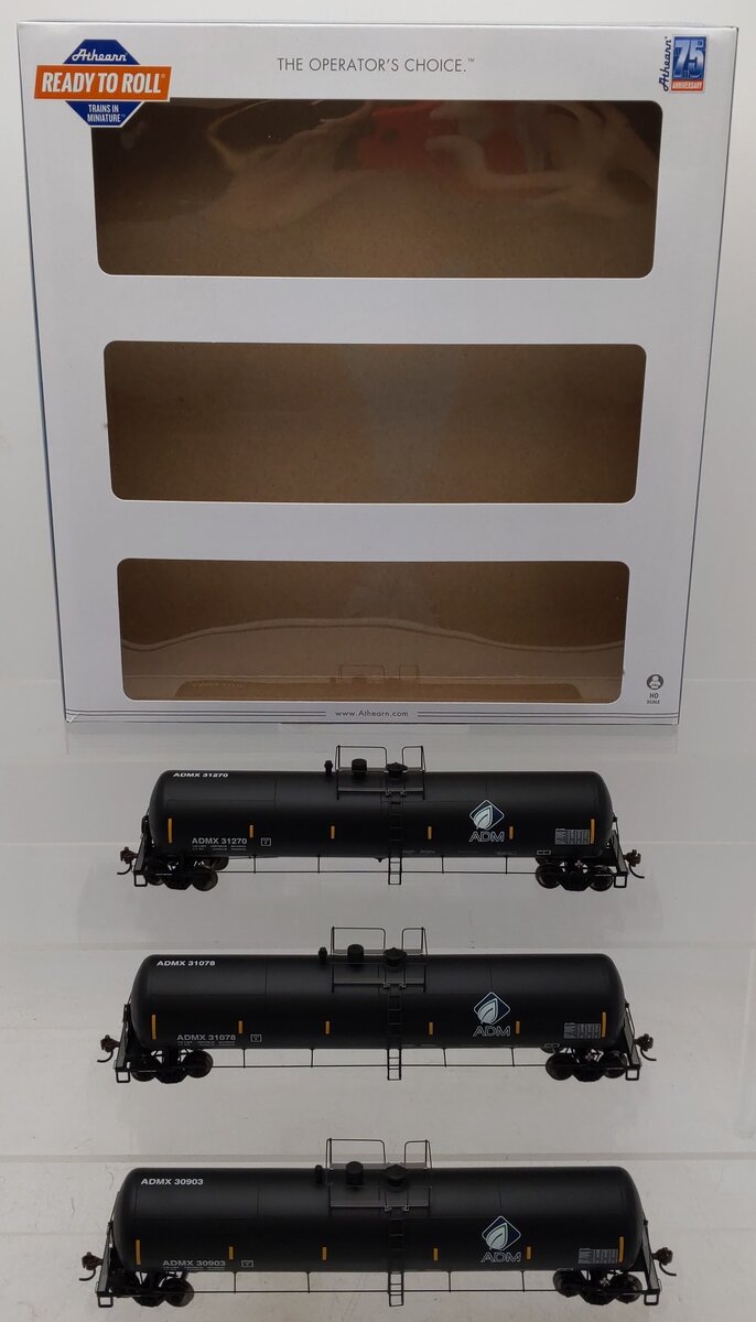 Athearn 29883 HO Scale ADM Transportation Tank Cars (Set of 3) LN/Box