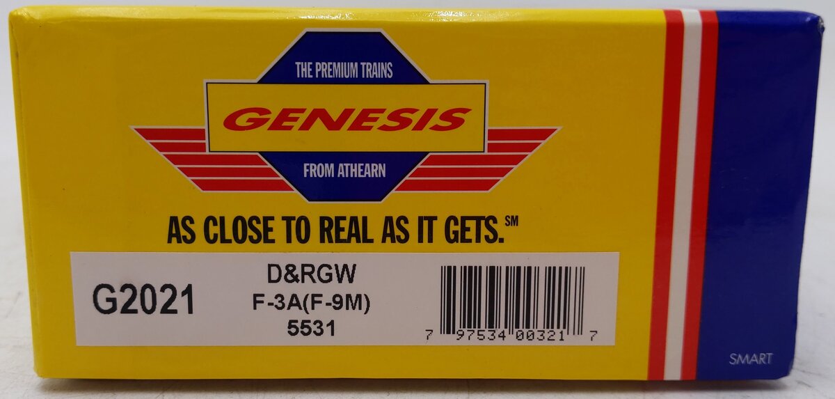 Athearn G2021 HO Scale D&RGW F-3A Diesel Locomotive #5531 EX/Box