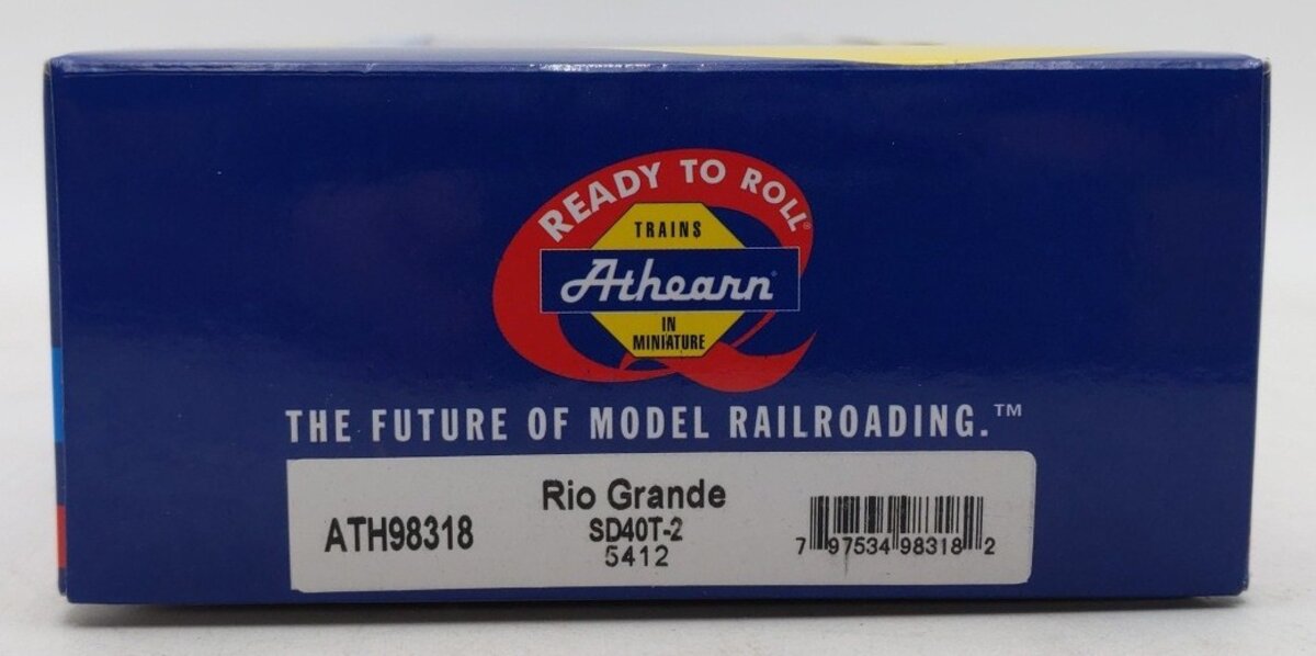 Athearn 98318 HO Scale Rio Grande SD40T-2 Diesel Locomotive #5412 EX/Box