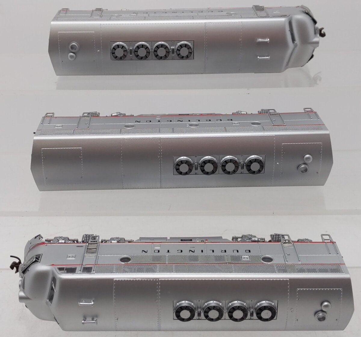 Athearn G2628 HO Scale CB&Q F3 ABA Diesel Locomotive Set w/DCC & Sound EX/Box