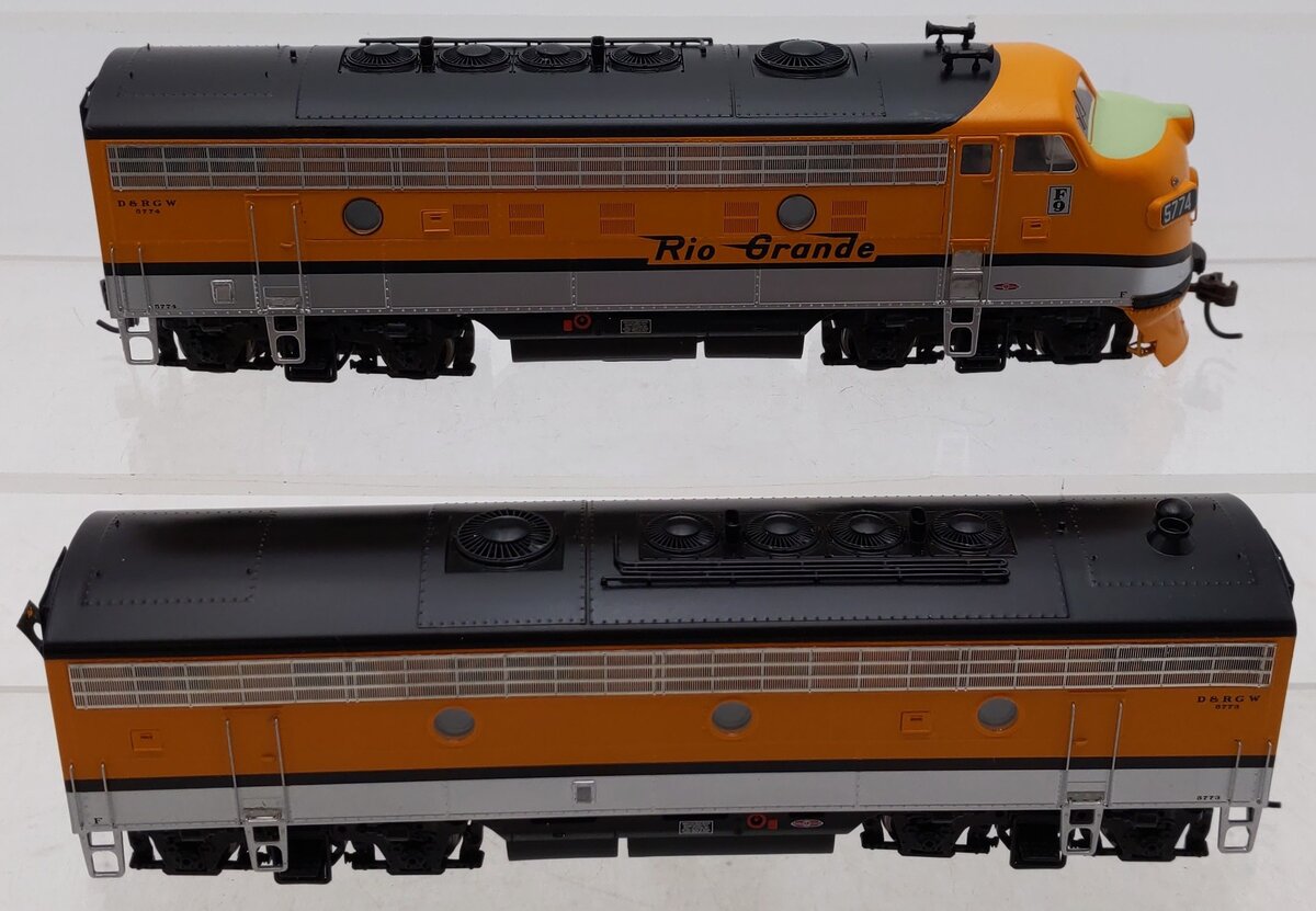 Athearn G3202 HO Scale D&RGW F-9A/B Diesel Locomotive Set EX/Box