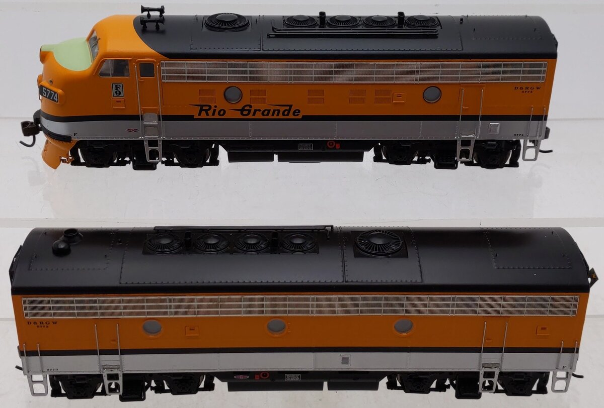 Athearn G3202 HO Scale D&RGW F-9A/B Diesel Locomotive Set EX/Box