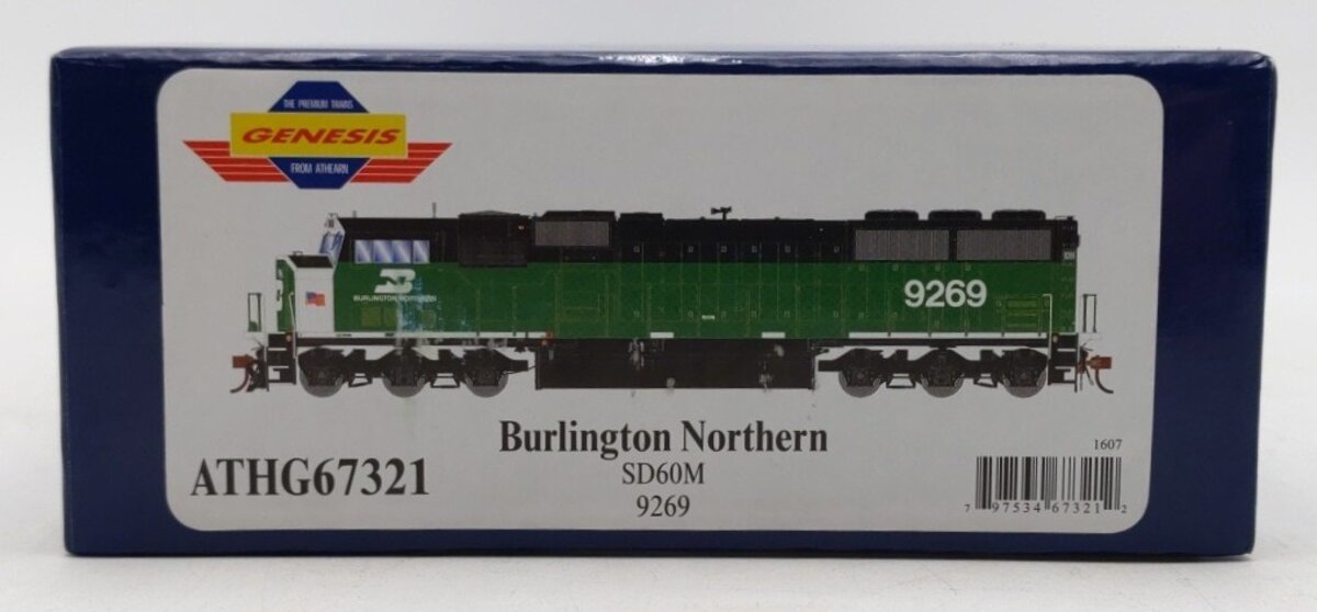 Athearn G67321 HO Scale Burlington Northern SD60M Diesel Locomotive #9269 LN/Box