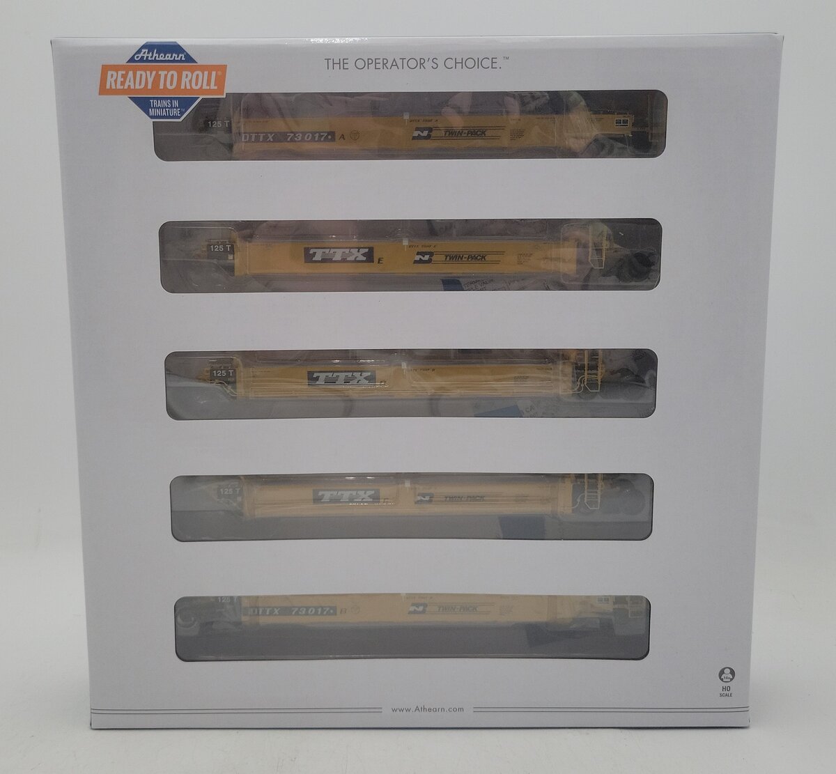 Athearn 98918 HO RTR Maxi I Well Cars, DTTX #73017 (5) MT/Box