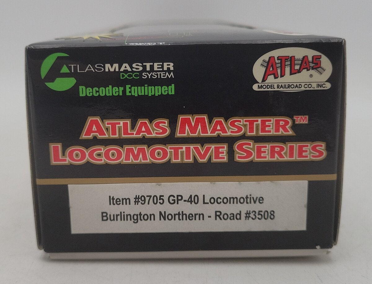 Atlas 9705 HO Scale Burlington Northern GP-40 Diesel Locomotive #3508 LN/Box