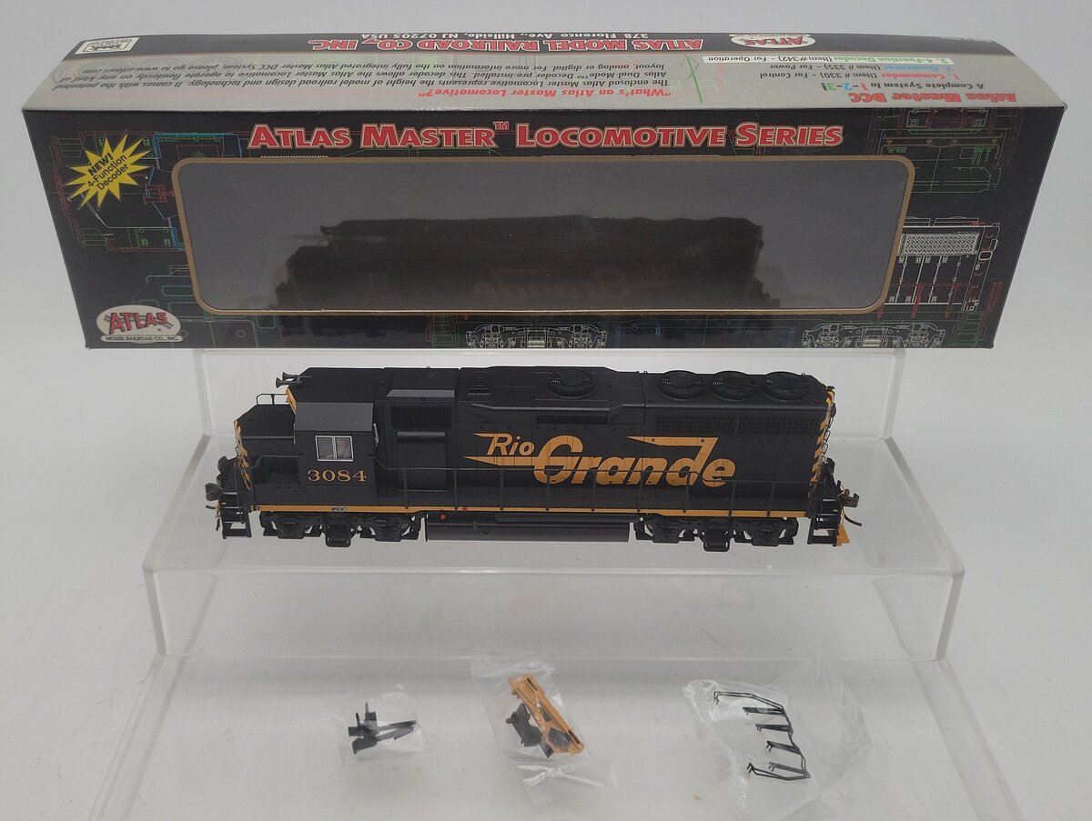 Atlas 9732 HO Scale Denver & Rio Grande Western GP-40 Low Nose Locomotive #3084 LN/Box