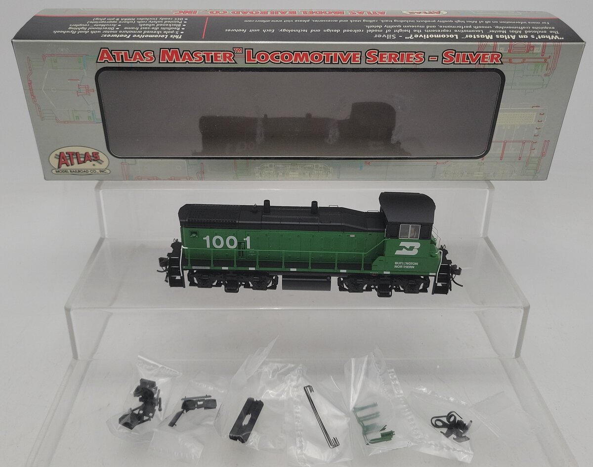 Atlas 9952 HO Scale Burlington Northern MP-15DC Diesel #1001 EX/Box