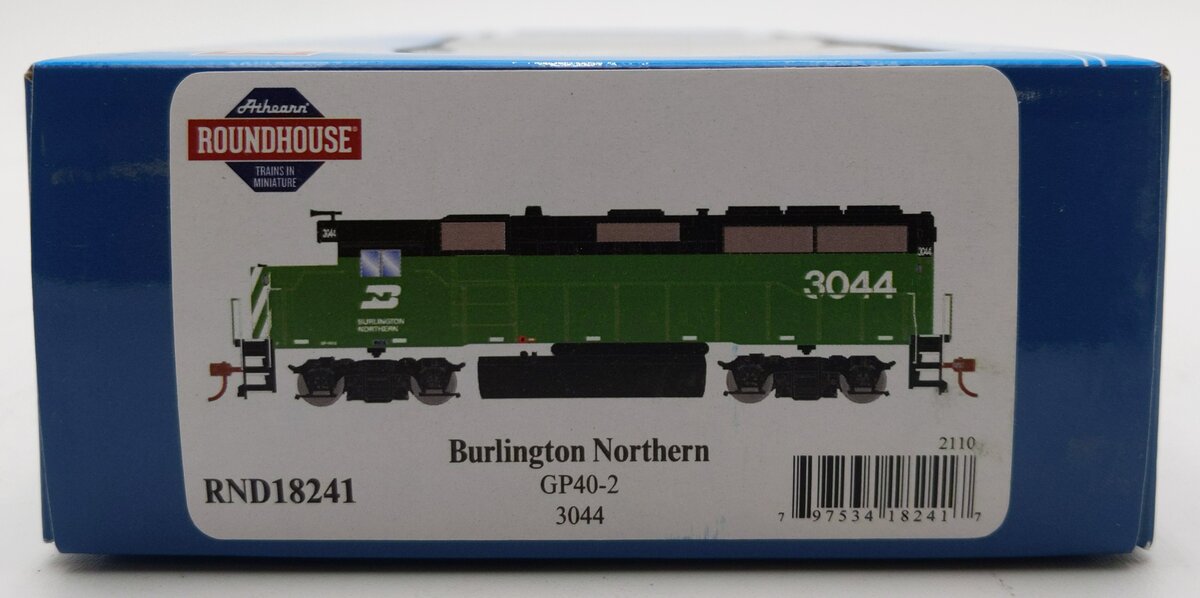 Roundhouse 18241 HO Scale BN GP40-2 Diesel Locomotive Standard DC #3044 MT/Box