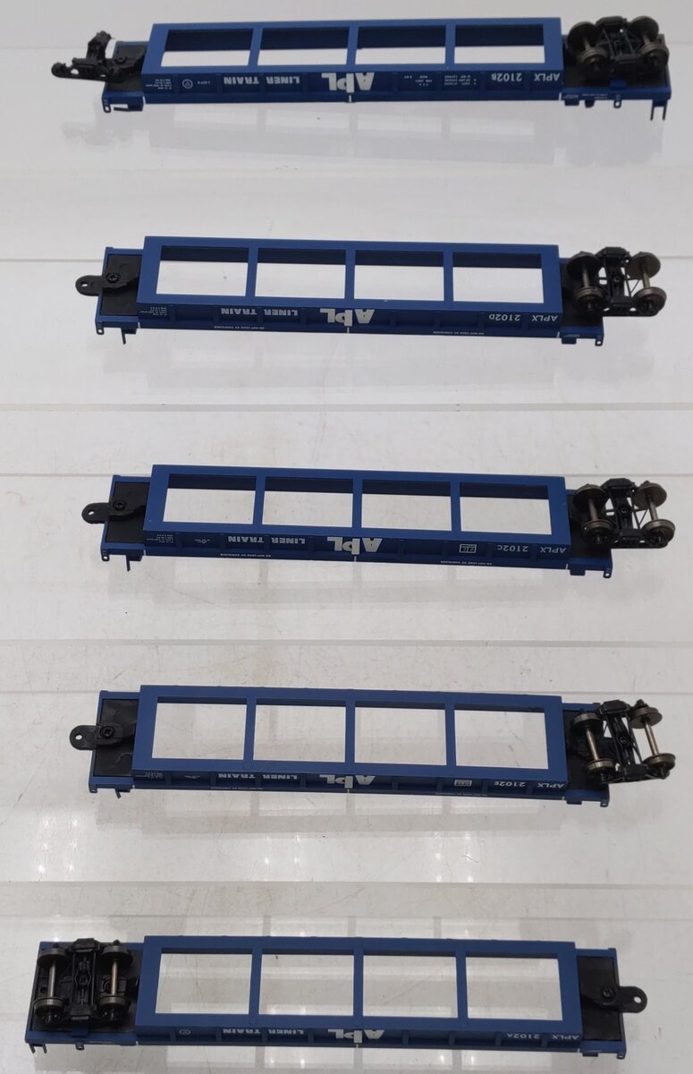 A-Line 47302-02 HO APL Thrall Container Well Car (5) EX/Box