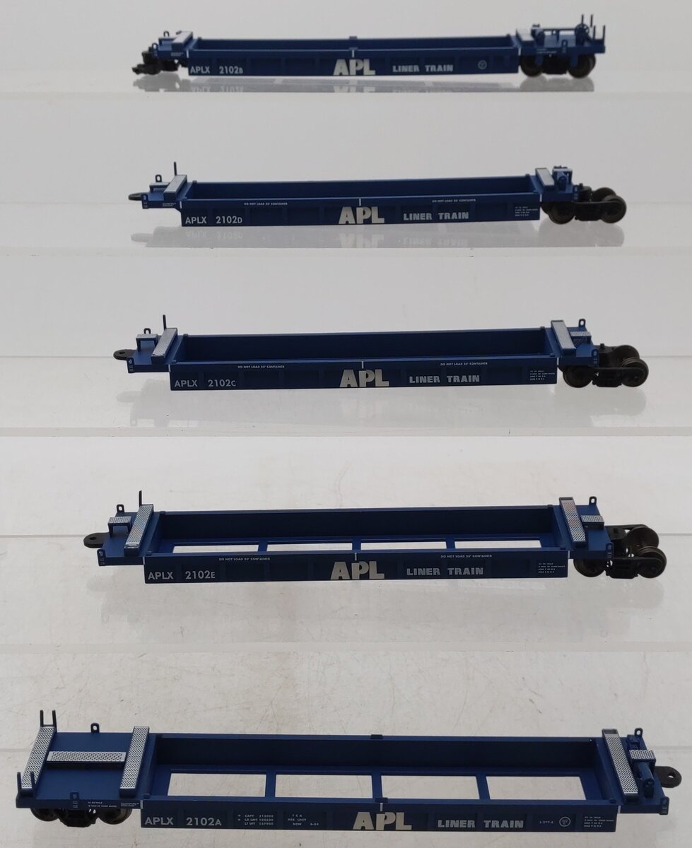 A-Line 47302-02 HO APL Thrall Container Well Car (5) EX/Box