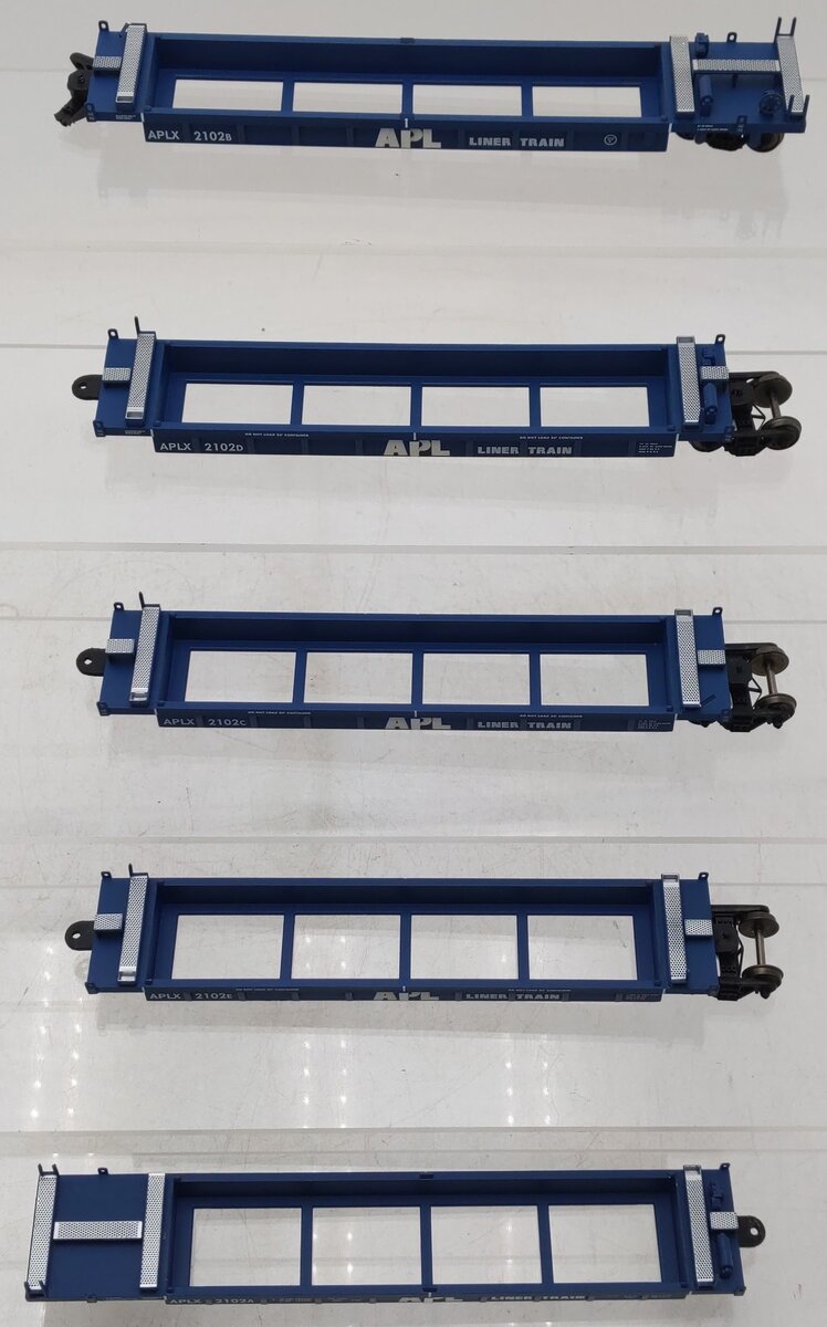 A-Line 47302-02 HO APL Thrall Container Well Car (5) EX/Box