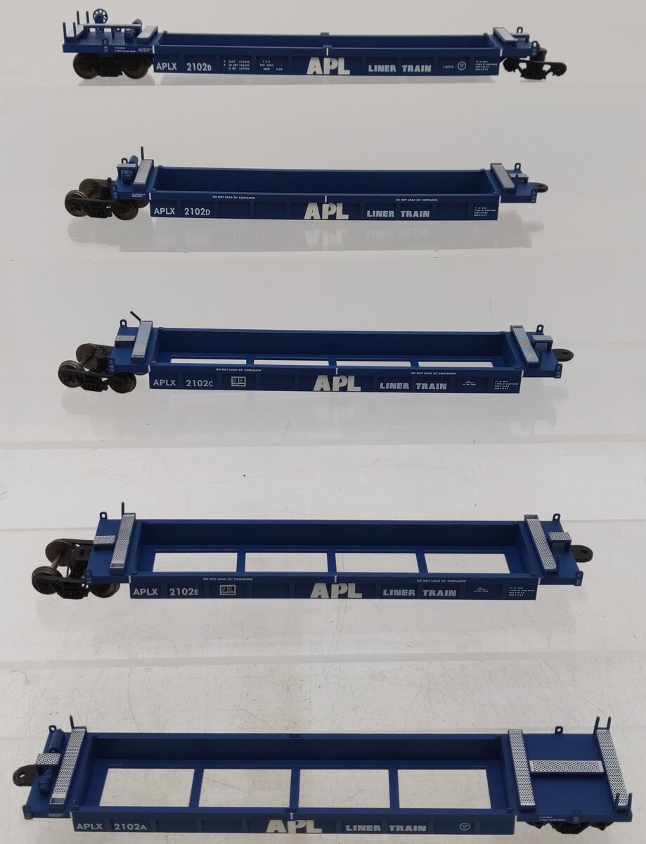 A-Line 47302-02 HO APL Thrall Container Well Car (5) EX/Box