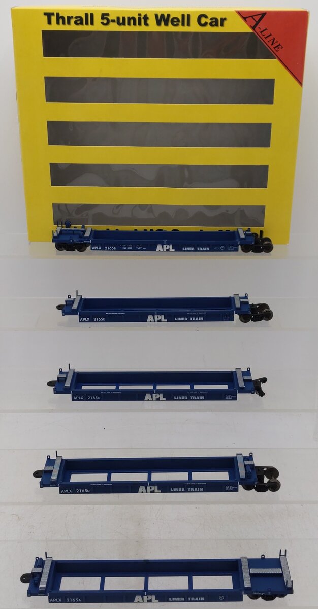 A-Line 47302-04 HO APL Thrall Container Well Car #2165 (5) EX/Box