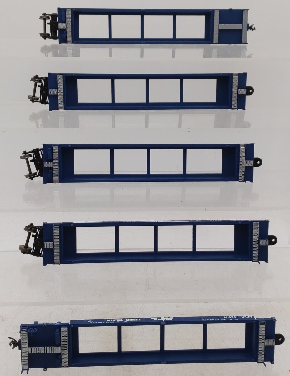 A-Line 47321-01 HO Scale APL Thrall Container Well Cars (Set of 5) EX/Box