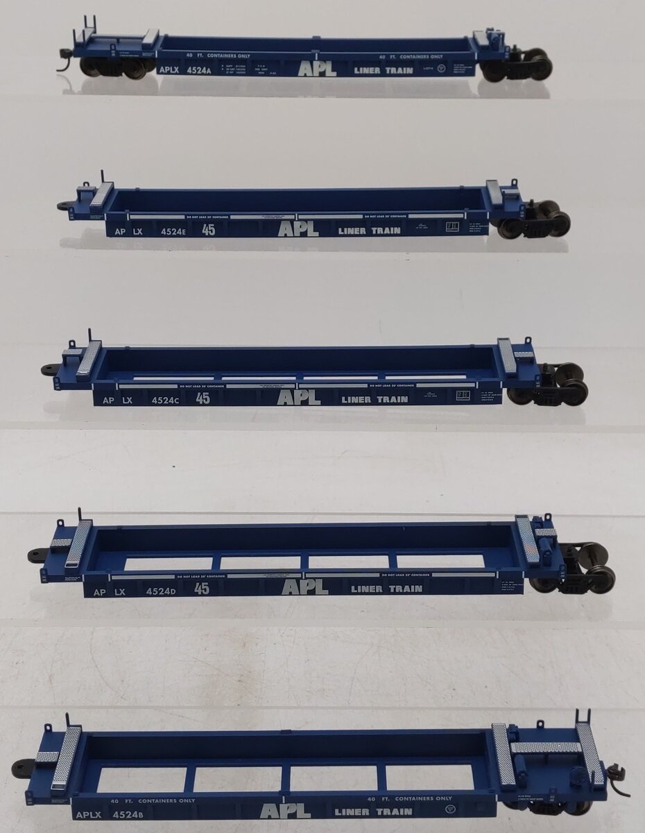 A-Line 47321-02 HO Scale APL Thrall Container Well Cars (Set of 5) EX/Box