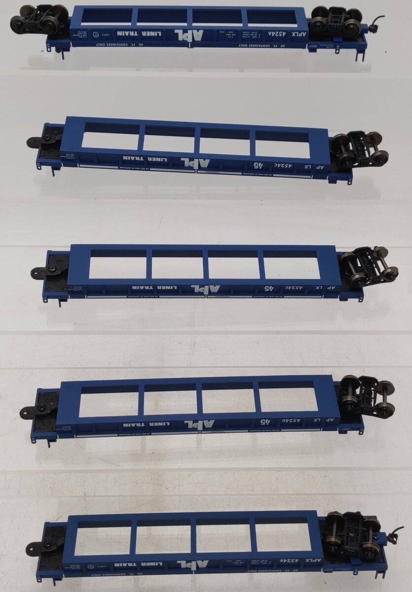 A-Line 47321-02 HO Scale APL Thrall Container Well Cars (Set of 5) EX/Box