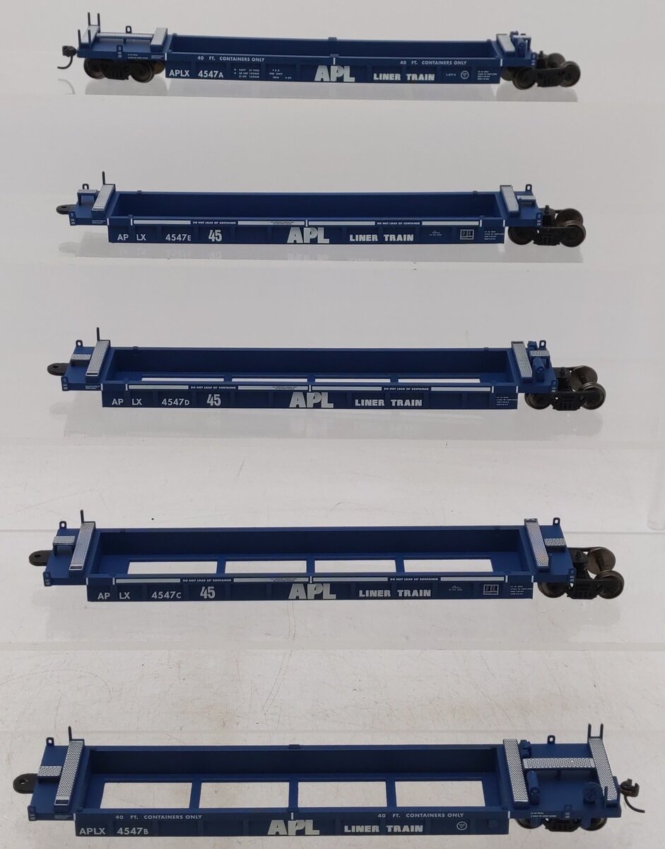 A-Line 47321-03 HO Scale APL Thrall Container Well Cars (Set of 5) EX/Box