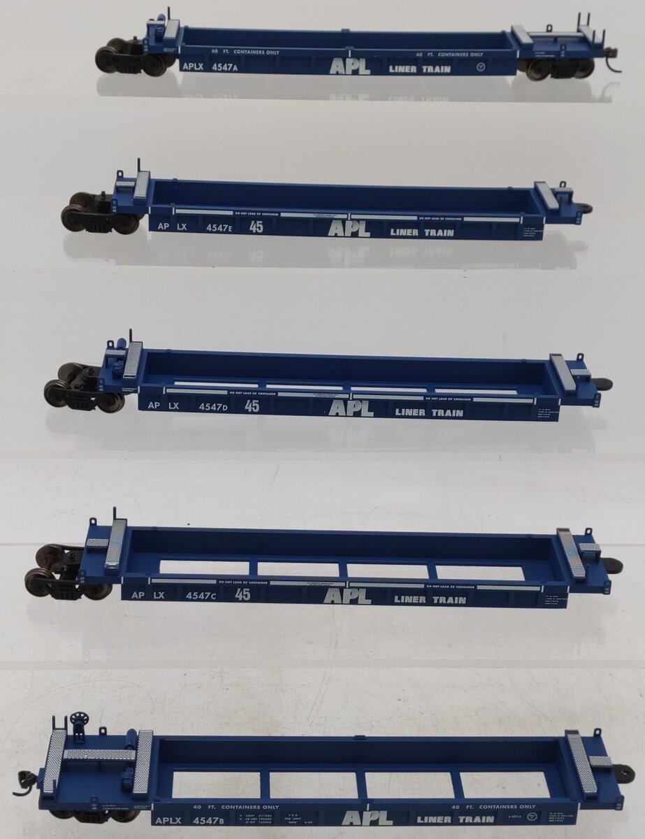 A-Line 47321-03 HO Scale APL Thrall Container Well Cars (Set of 5) EX/Box