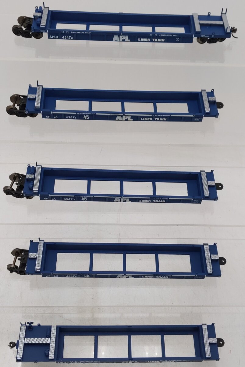 A-Line 47321-03 HO Scale APL Thrall Container Well Cars (Set of 5) EX/Box