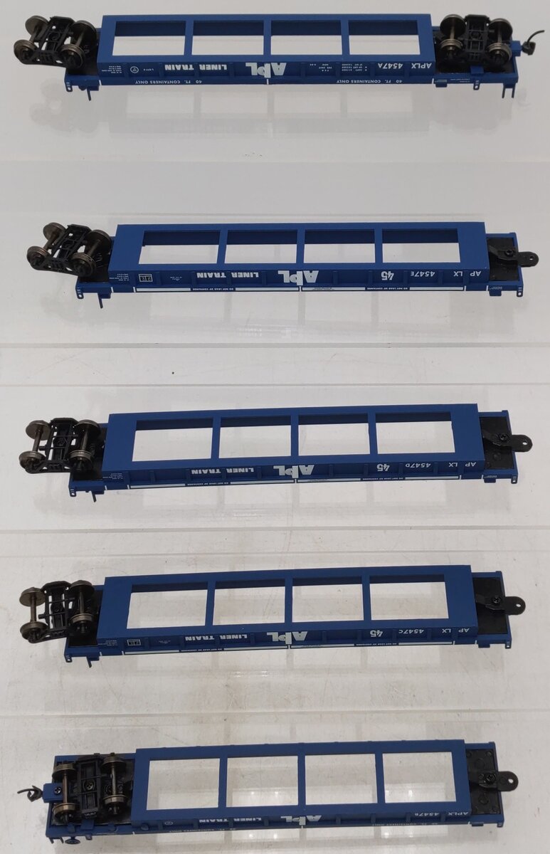 A-Line 47321-03 HO Scale APL Thrall Container Well Cars (Set of 5) EX/Box
