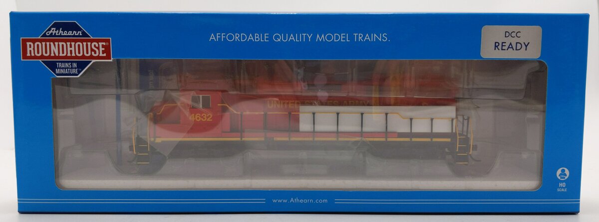 Roundhouse 18255 HO US Army GP40-2 Diesel Locomotive Standard DC #4632 MT/Box