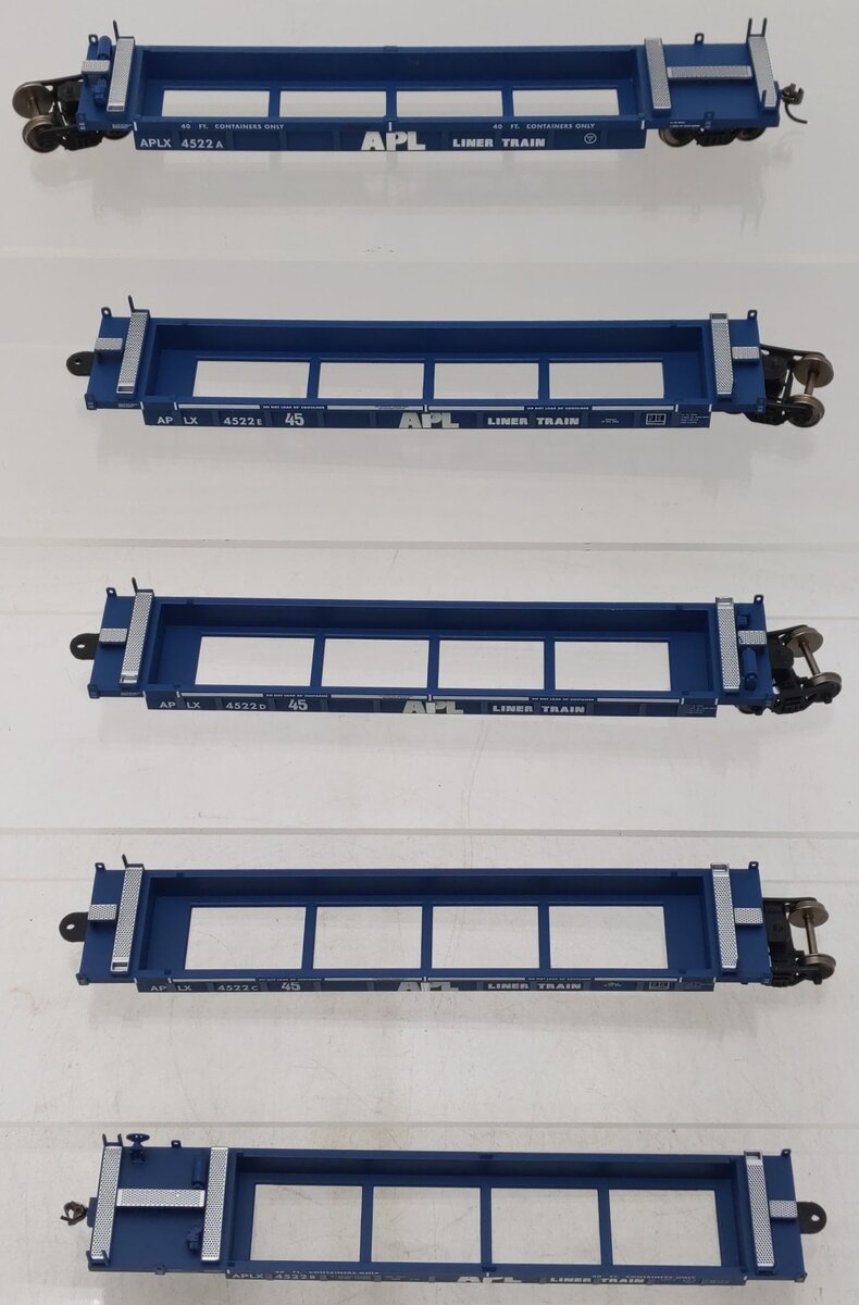 A-Line 47321-05 HO Scale APL Thrall Container Well Cars (Set of 5) EX/Box