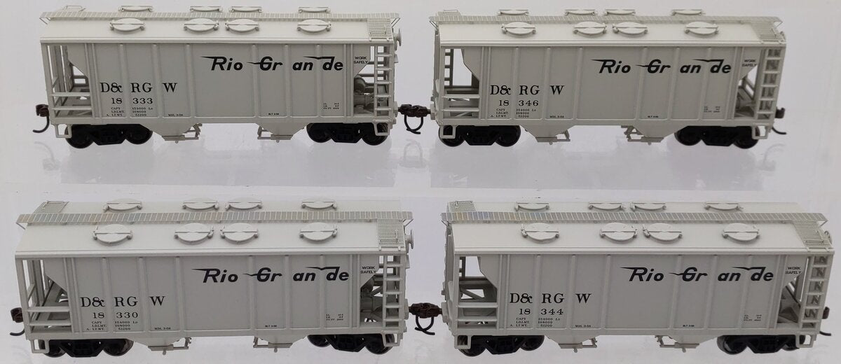Roundhouse 2416 HO D&RGW PS-2 2003 2-Bay Covered Hopper (Pack of 4) LN/Box