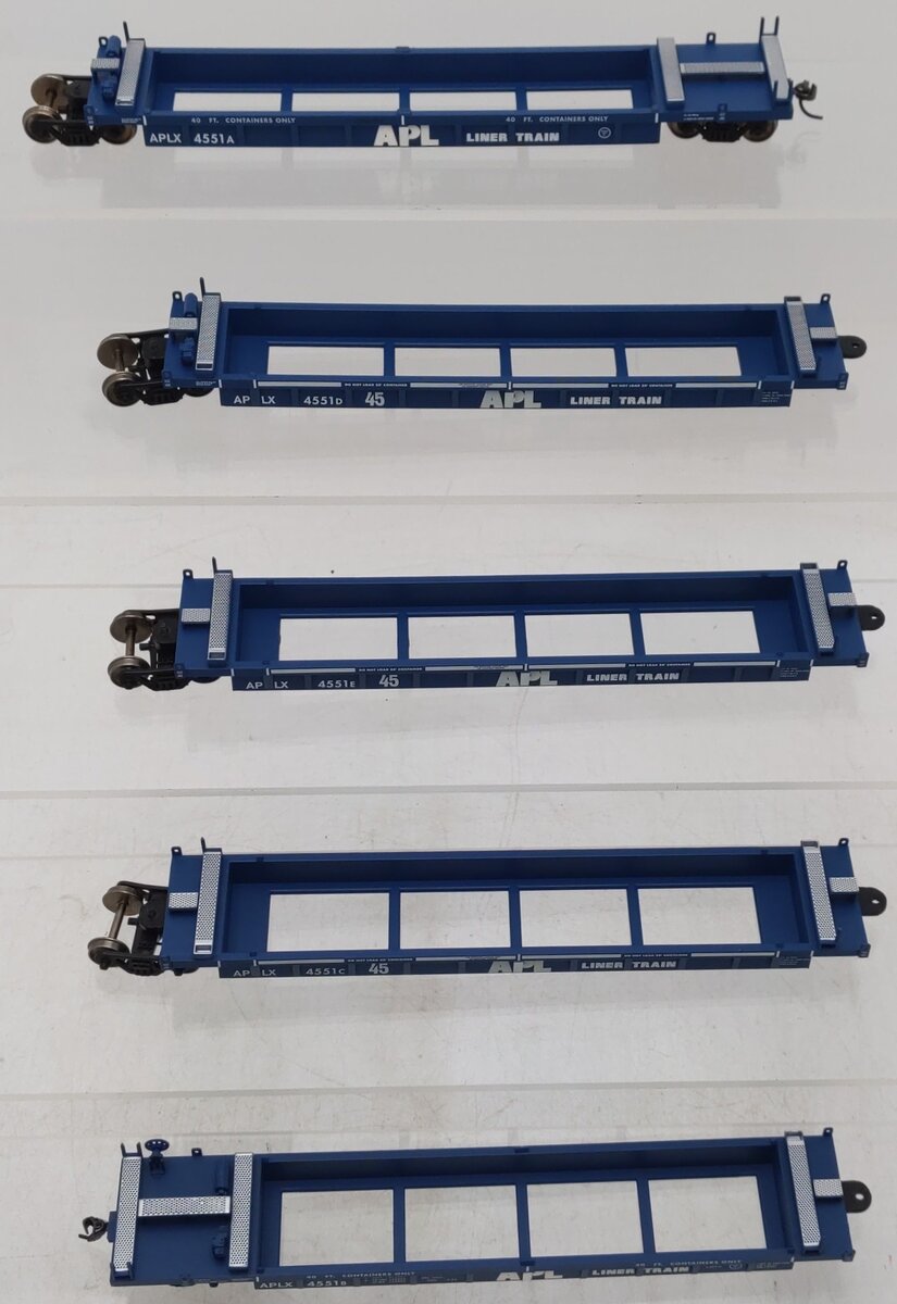 A-Line 47321-05 HO Scale APL Thrall Container Well Cars (Set of 5) LN/Box