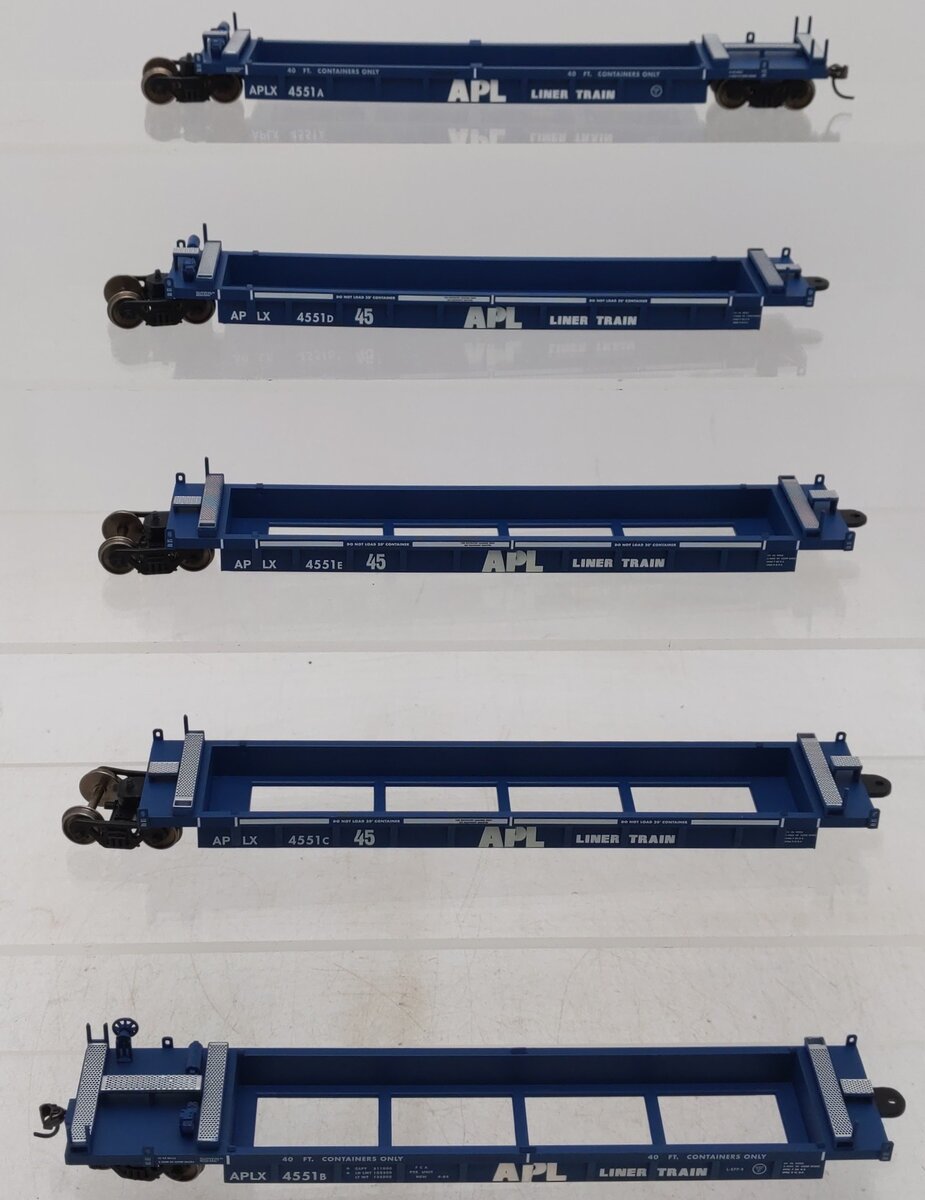 A-Line 47321-05 HO Scale APL Thrall Container Well Cars (Set of 5) LN/Box