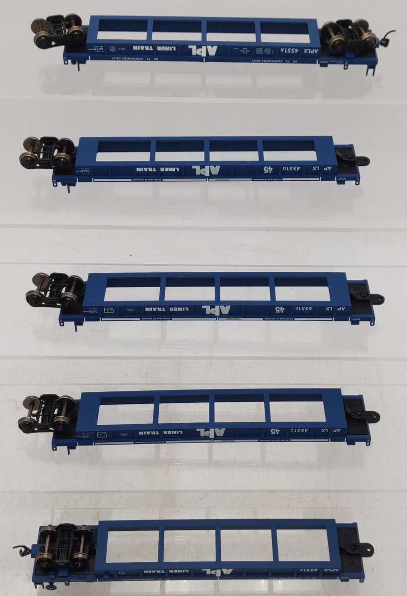 A-Line 47321-05 HO Scale APL Thrall Container Well Cars (Set of 5) LN/Box