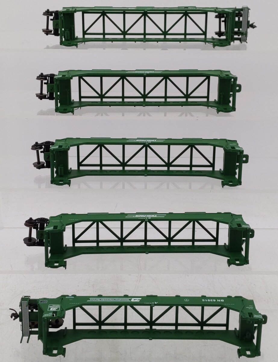 A-Line 47612-02 HO Burlington Northern Twin Stack Container Car (5) EX/Box