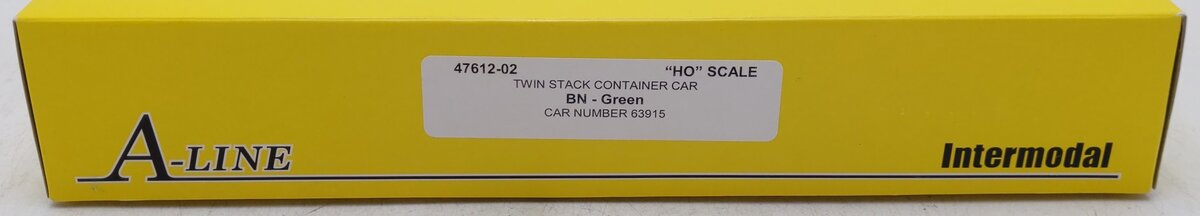A-Line 47612-02 HO Burlington Northern Twin Stack Container Car (5) EX/Box