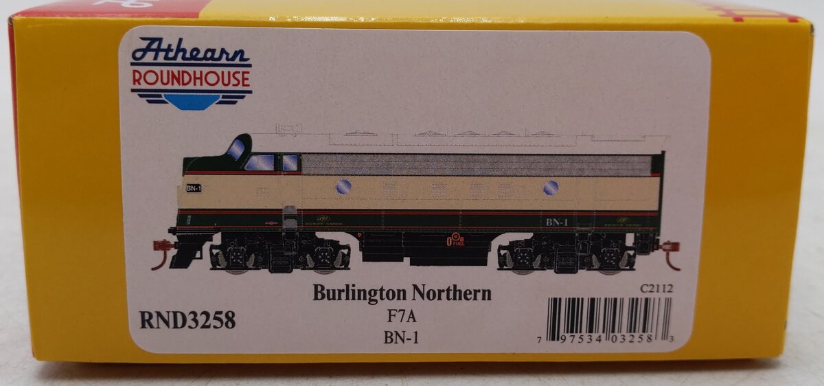 Athearn 3258 HO Scale Burlington Northern Diesel Locomotive #BN-1 MT/Box