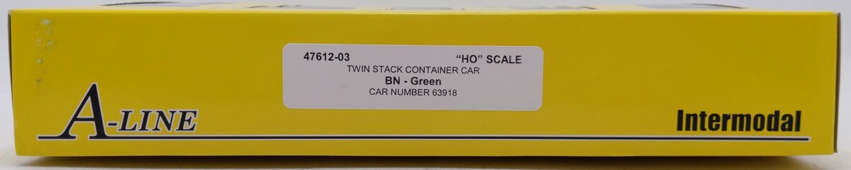 A-Line 47612-03 HO Burlington Northern Twin Stack Container Car (5) EX/Box