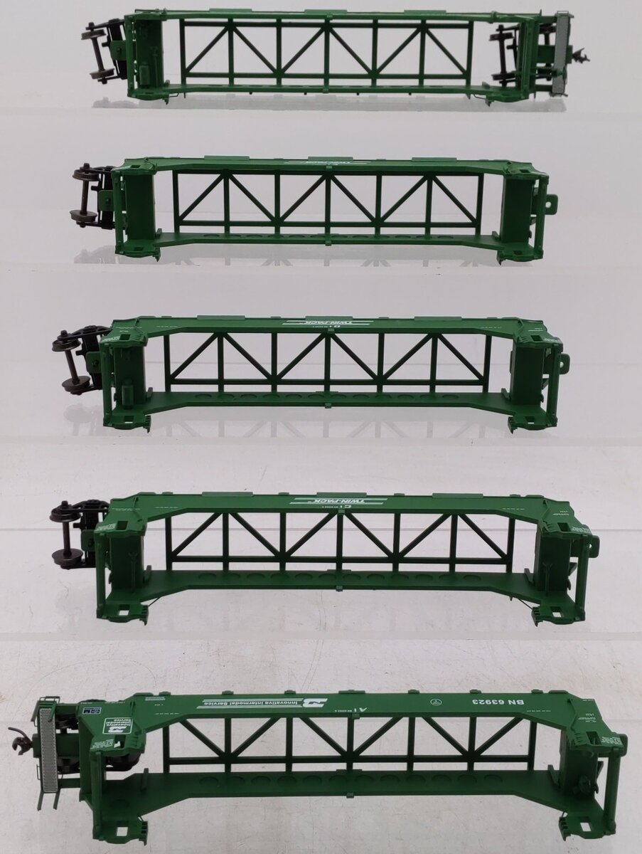 A-Line 47612-04 HO Burlington Northern Twin Stack Container Car (5) EX/Box