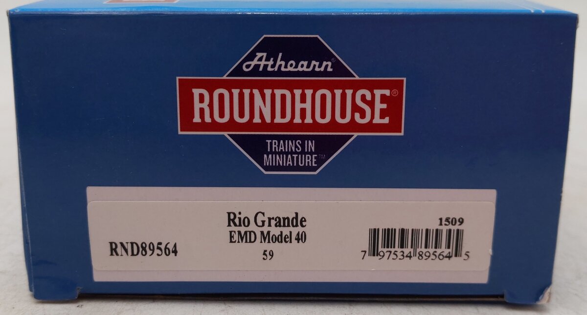 Roundhouse 89564 HO Denver & Rio Grande Western EMD Diesel Engine Model 40 #59 EX/Box