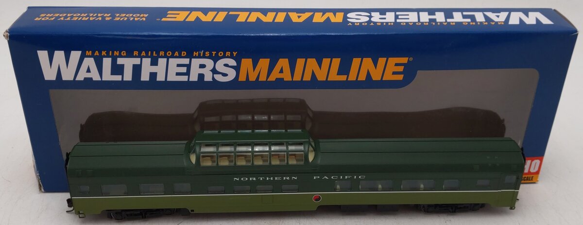 Walthers 910-30411 HO Northern Pacific 85' Budd Dome Coach Ready to Run EX/Box