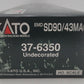 Kato 37-6350 HO Scale Undecorated EMD SD90/43MAC Diesel Locomotive EX/Box